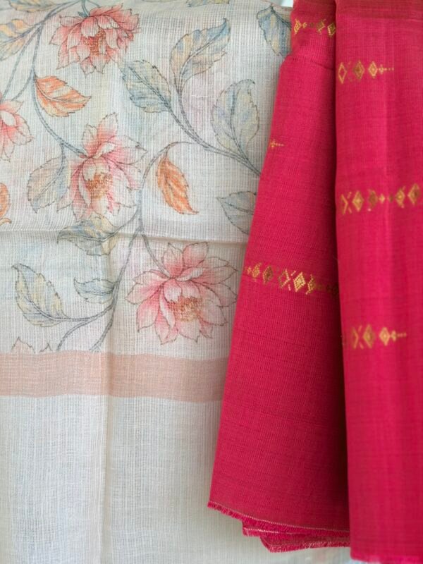 SILK COTTON TOP AND KOTA PRINTED DUPATTA - Image 3
