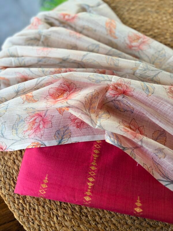 SILK COTTON TOP AND KOTA PRINTED DUPATTA - Image 7