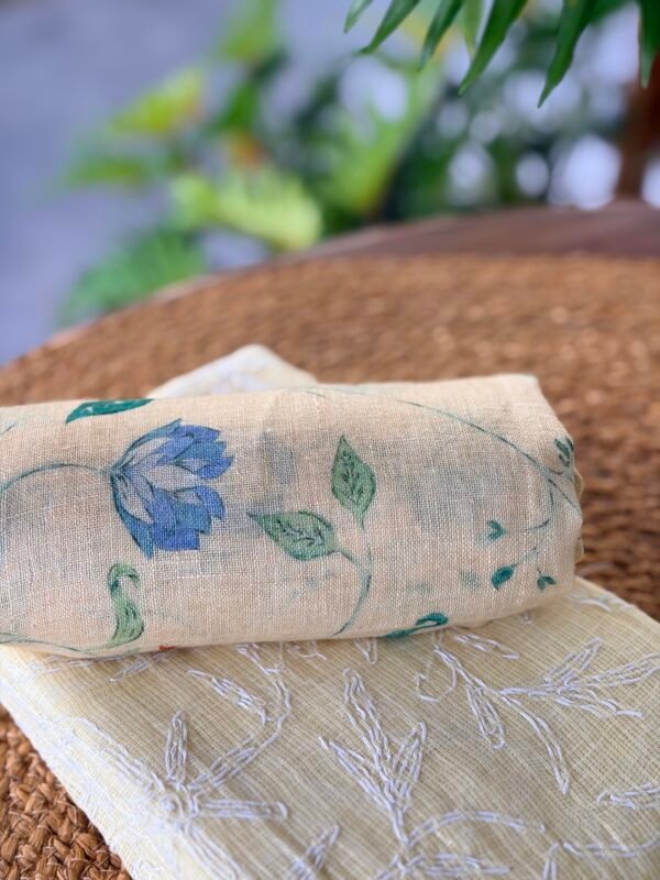 TEPCHI KOTA COTTON TOP AND PURE PRINTED LINEN DUPATTA - Image 5