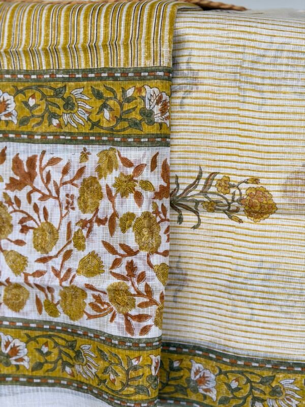PURE KOTA COTTON HANDBLOCK PRINTED TOP AND DUPATTA - Image 5