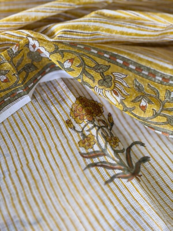 PURE KOTA COTTON HANDBLOCK PRINTED TOP AND DUPATTA - Image 7
