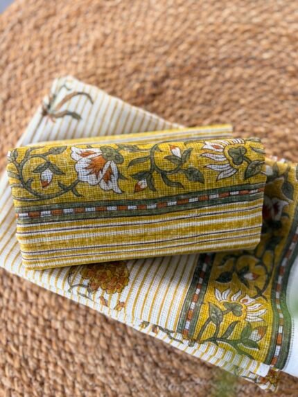PURE KOTA COTTON HANDBLOCK PRINTED TOP AND DUPATTA