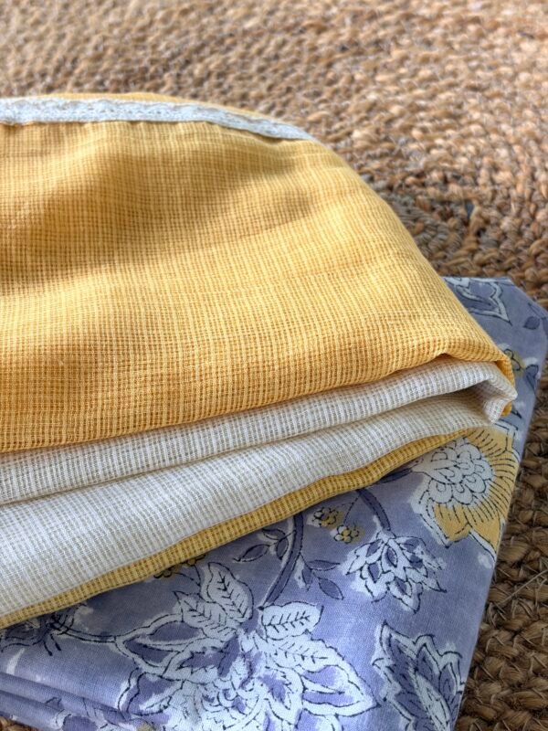 HANDBLOCK PRINTED TOP AND KOTA COTTON DUPATTA - Image 4