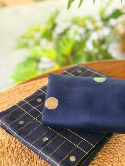SILK COTTON TOP AND HANDBLOCK PRINTED CHANDERI SILK DUPATTA