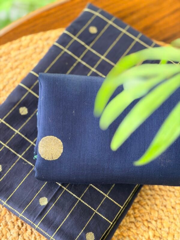 SILK COTTON TOP AND HANDBLOCK PRINTED CHANDERI SILK DUPATTA - Image 7