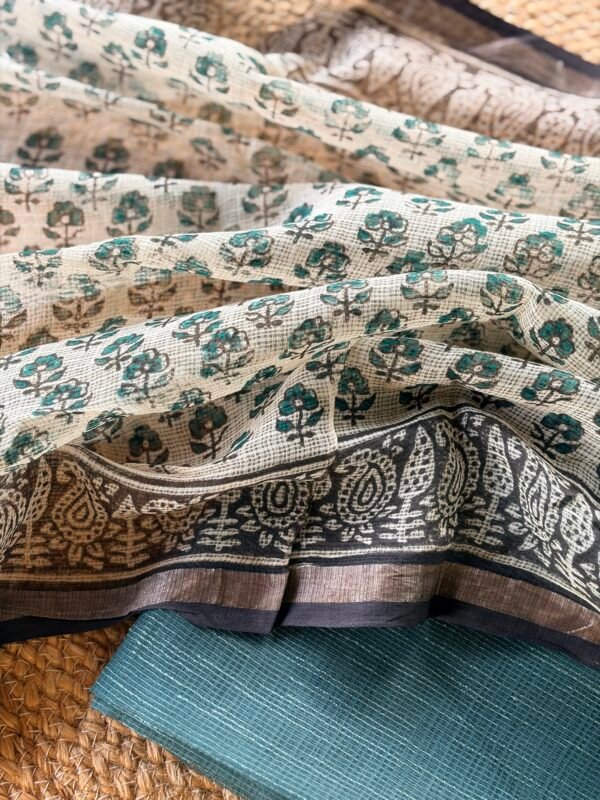 SHIMMER KOTA TOP AND HANDBLOCK PRINTED KOTA DUPATTA - Image 4