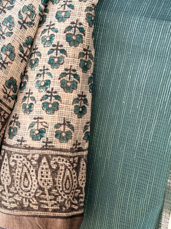 SHIMMER KOTA TOP AND HANDBLOCK PRINTED KOTA DUPATTA - Image 5