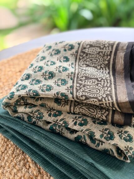SHIMMER KOTA TOP AND HANDBLOCK PRINTED KOTA DUPATTA