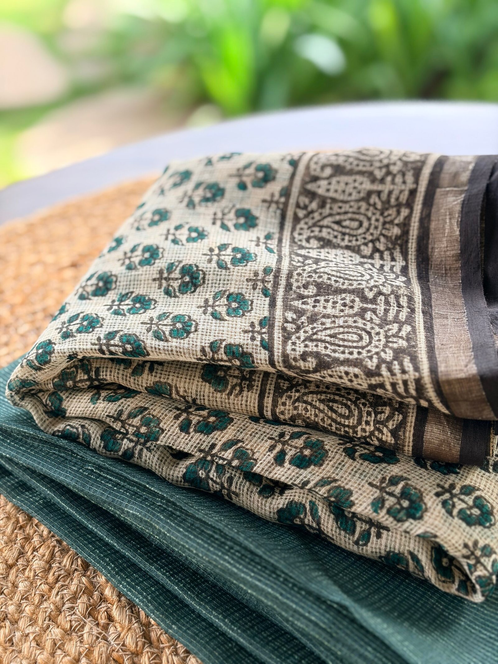 IMG_2612 SHIMMER KOTA TOP AND HANDBLOCK PRINTED KOTA DUPATTA - Image 1