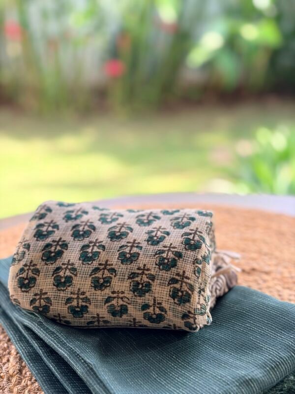 SHIMMER KOTA TOP AND HANDBLOCK PRINTED KOTA DUPATTA - Image 7