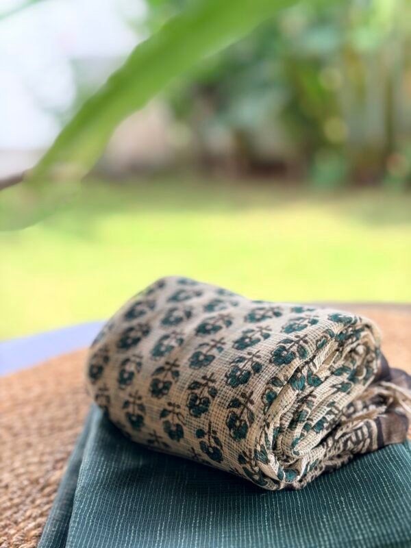 SHIMMER KOTA TOP AND HANDBLOCK PRINTED KOTA DUPATTA - Image 2