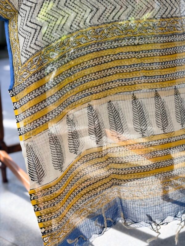 SILK COTTON TOP AND HANDBLOCK PRINTED KOTA COTTON DUPATTA - Image 2