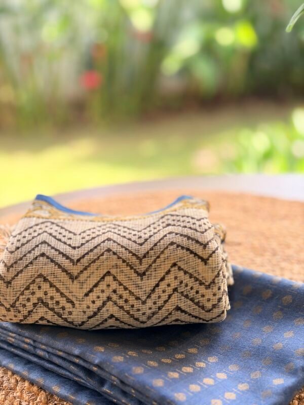 SILK COTTON TOP AND HANDBLOCK PRINTED KOTA COTTON DUPATTA - Image 7