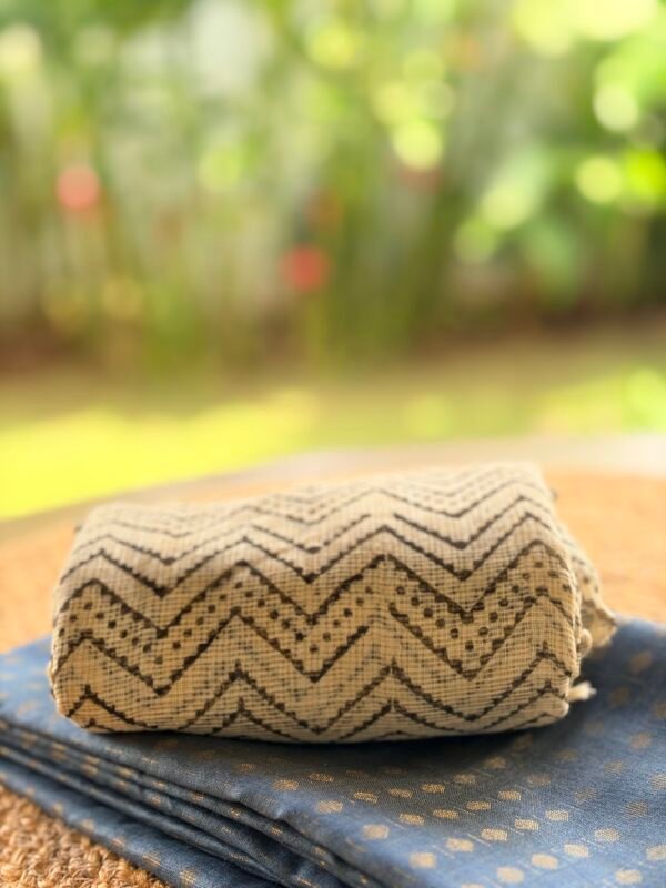 SILK COTTON TOP AND HANDBLOCK PRINTED KOTA COTTON DUPATTA - Image 5