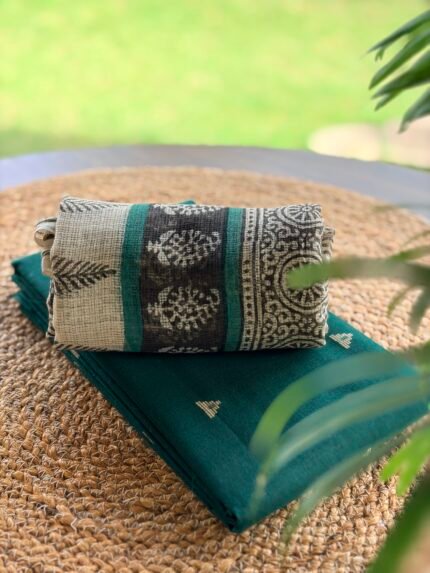 COTTON TOP AND HANDBLOCK PRINTED KOTA COTTON DUPATTA