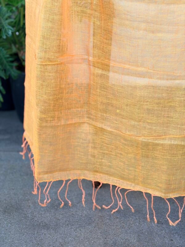 PRINTED LINEN COTTON TOP AND LINEN DUPATTA - Image 5