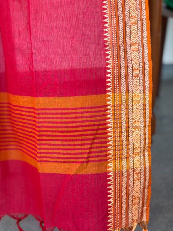 COTTON TOP AND DUPATTA WITH BORDER - Image 4