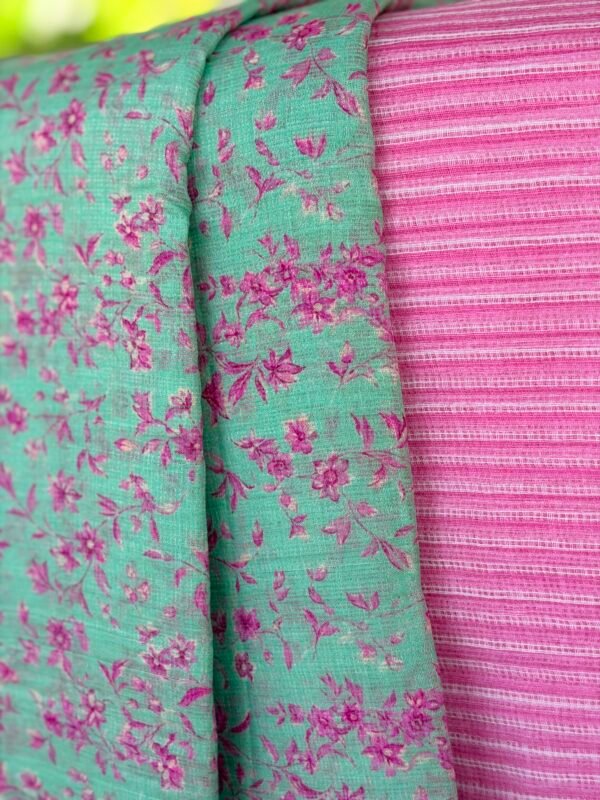 HANDBLOCK PRINTED KOTA COTTON TOP AND PRINTED KOTA DUPATTA - Image 6