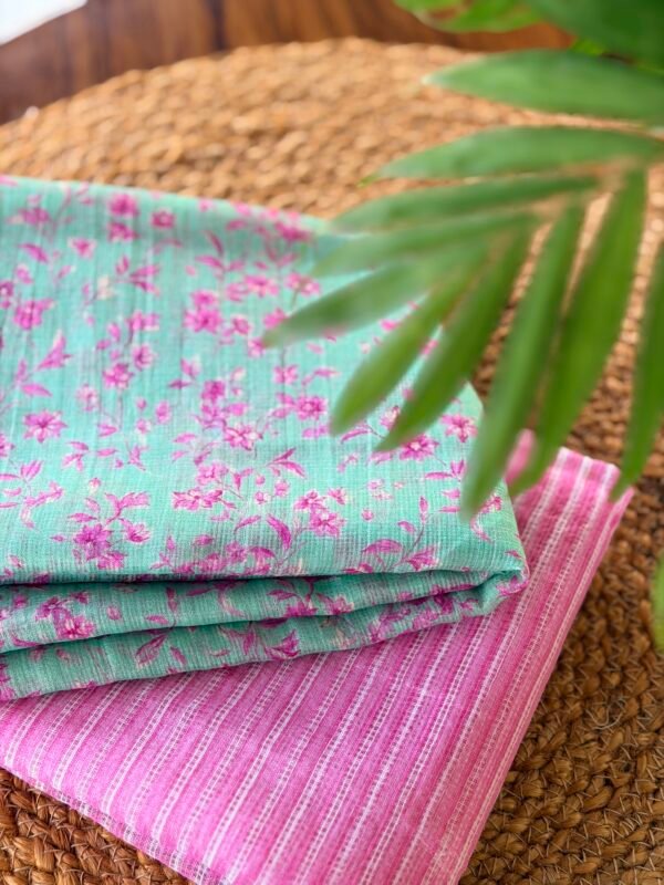 HANDBLOCK PRINTED KOTA COTTON TOP AND PRINTED KOTA DUPATTA - Image 3