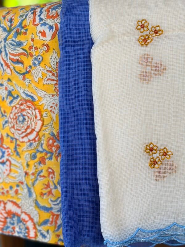 HANDBLOCK PRINTED COTTON TOP AND KOTA DUPATTA - Image 6