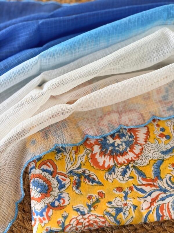 HANDBLOCK PRINTED COTTON TOP AND KOTA DUPATTA - Image 5