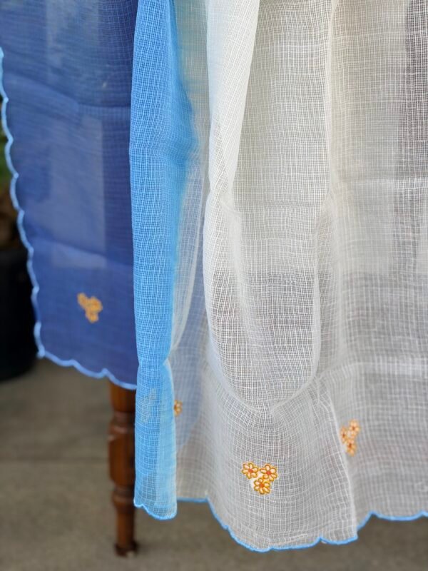 HANDBLOCK PRINTED COTTON TOP AND KOTA DUPATTA - Image 4
