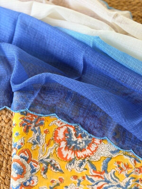 HANDBLOCK PRINTED COTTON TOP AND KOTA DUPATTA - Image 2