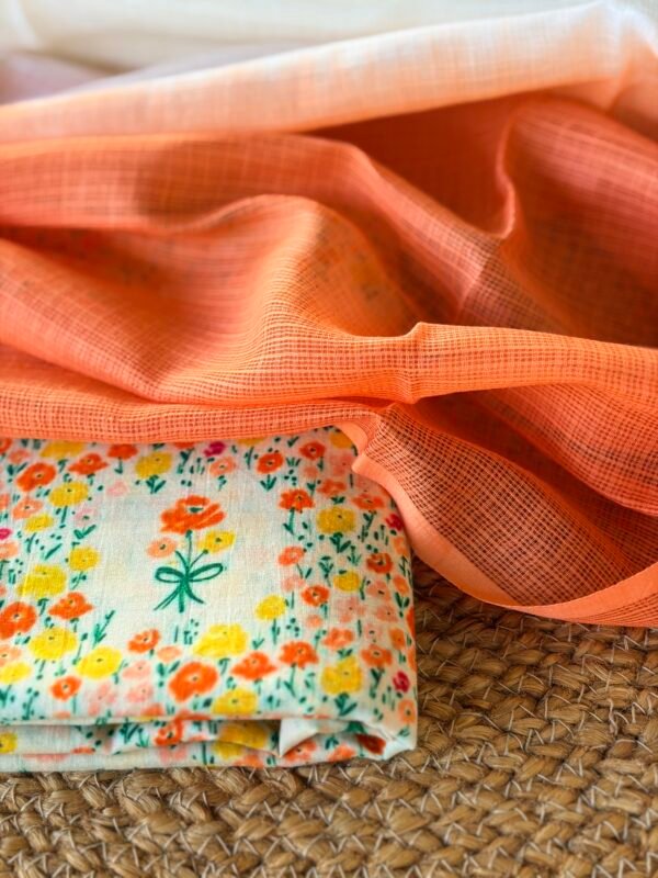 MUL PRINTED TOP AND DUAL SHADE KOTA DUPATTA - Image 3