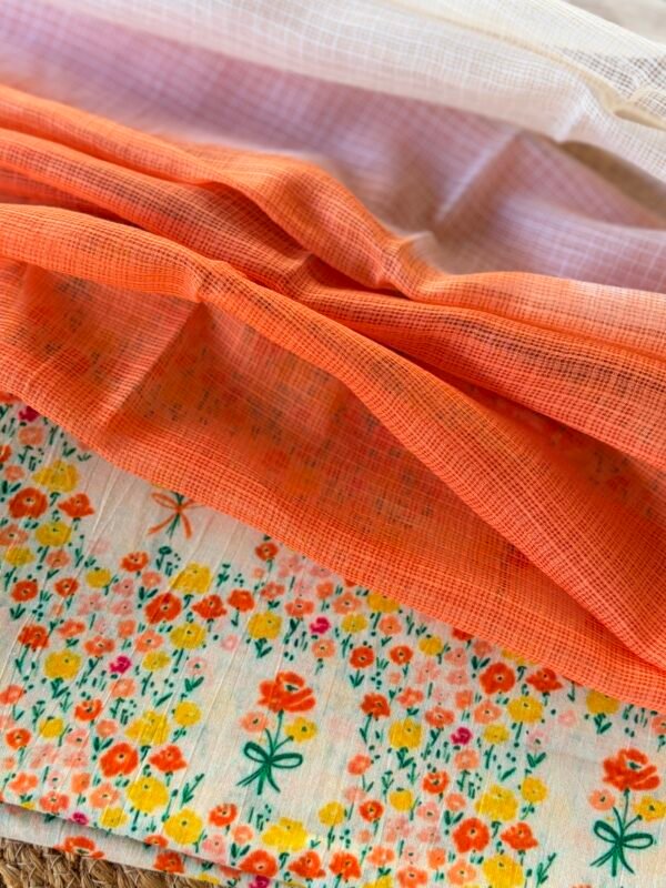 MUL PRINTED TOP AND DUAL SHADE KOTA DUPATTA - Image 6