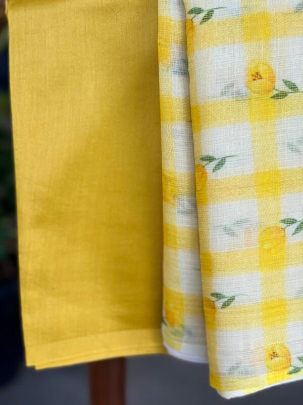 CHANDERI SILK COTTON TOP AND PRINTED KOTA COTTON DUPATTA - Image 3