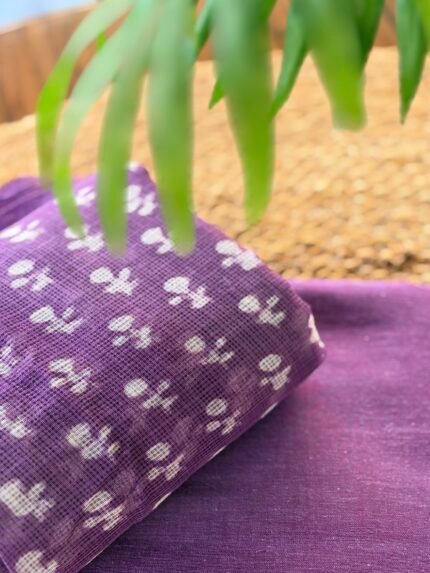 COTTON TOP AND HANDBLOCK PRINTED KOTA COTTON DUPATTA