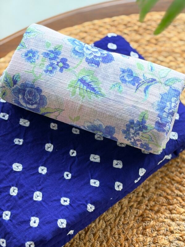 BANDHANI COTTON TOP AND KOTA COTTON PRINTED DUPATTA - Image 5
