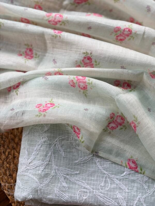TEPCHI KOTA COTTON TOP AND PURE PRINTED LINEN DUPATTA - Image 3
