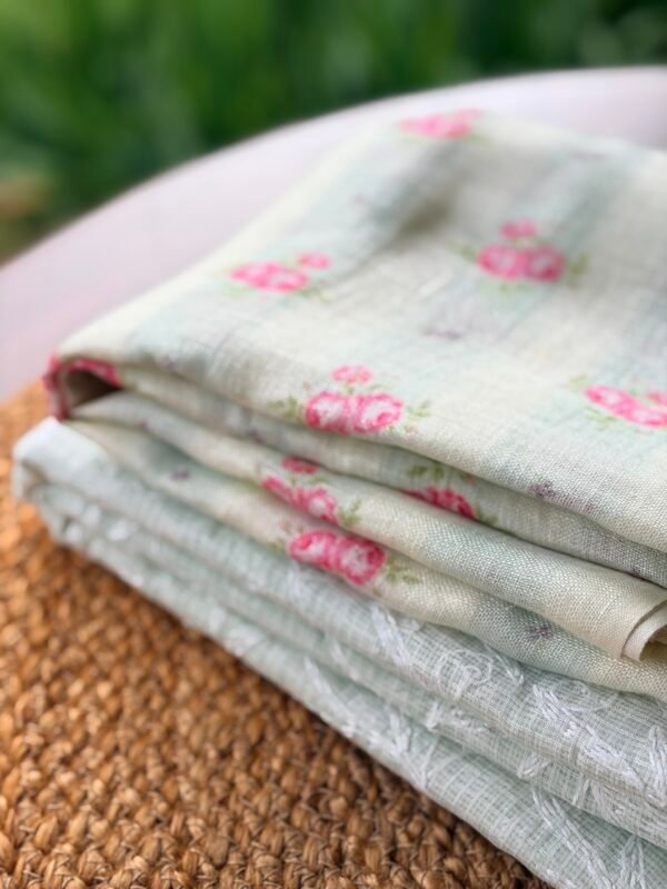 TEPCHI KOTA COTTON TOP AND PURE PRINTED LINEN DUPATTA - Image 5