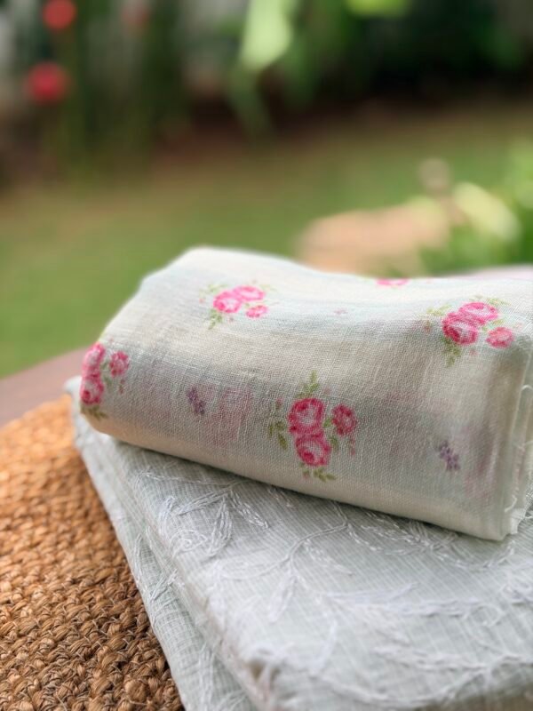 TEPCHI KOTA COTTON TOP AND PURE PRINTED LINEN DUPATTA - Image 4