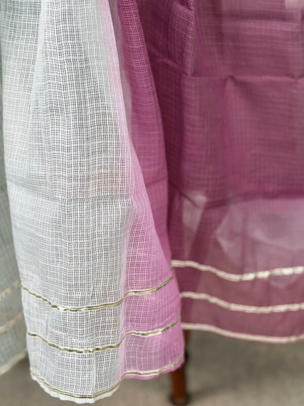 HANDBLOCK PRINTED COTTON TOP AND KOTA COTTON DUPATTA - Image 5