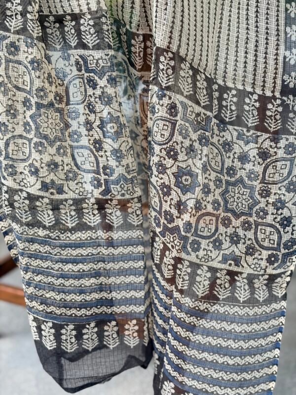 SILK COTTON TOP AND HANDBLOCK PRINTED KOTA COTTON DUPATTA - Image 2