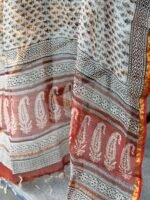 SILK COTTON TOP AND HANDBLOCK PRINTED KOTA COTTON DUPATTA - Image 4