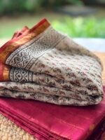 SILK COTTON TOP AND HANDBLOCK PRINTED KOTA COTTON DUPATTA - Image 2