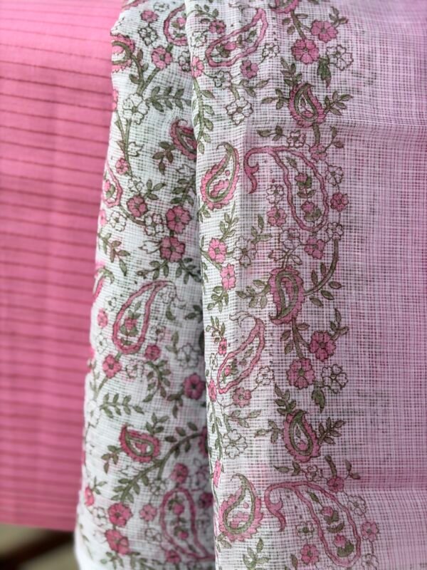 COTTON TOP AND KOTA HANDBLOCK PRINTED DUPATTA - Image 3