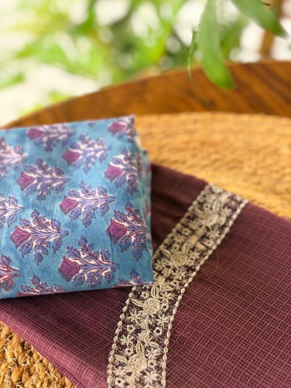 KOTA COTTON TOP AND HANDBLOCK PRINTED COTTON BOTTOM - Image 3