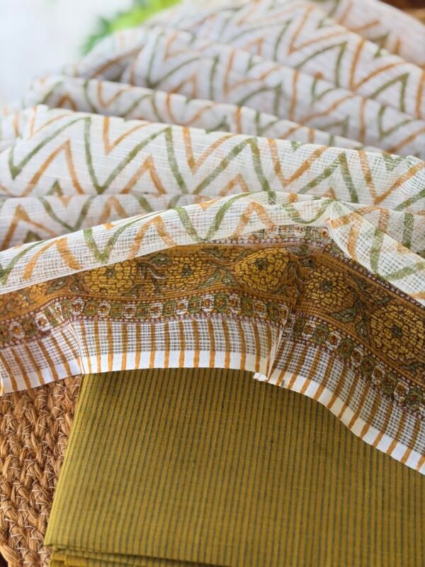 COTTON TOP AND KOTA HANDBLOCK PRINTED DUPATTA - Image 3