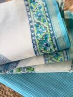 COTTON TOP AND CHANDERI HANDBLOCK PRINTED DUPATTA - Image 7