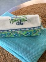 COTTON TOP AND CHANDERI HANDBLOCK PRINTED DUPATTA - Image 4
