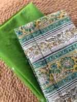 MUL CHANDERI TOP AND HANDBLOCK PRINTED BOTTOM - Image 5