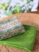 MUL CHANDERI TOP AND HANDBLOCK PRINTED BOTTOM - Image 4