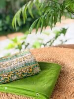 MUL CHANDERI TOP AND HANDBLOCK PRINTED BOTTOM