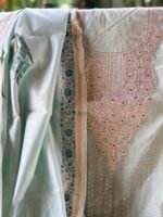 CHANDERI SILK PITTA WORK TOP AND CHANDERI SILK DUPATTA - Image 4