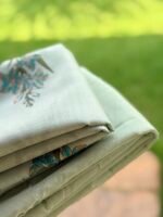 CHANDERI SILK PITTA WORK TOP AND CHANDERI SILK DUPATTA - Image 2