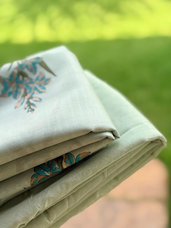 CHANDERI SILK PITTA WORK TOP AND CHANDERI SILK DUPATTA - Image 2